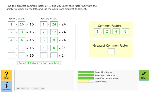 Greatest Common Factor
